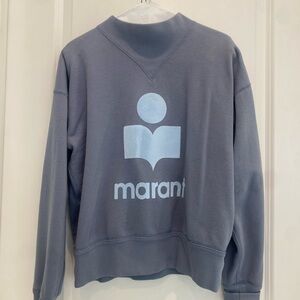 Isabel Marant Slate Blue Logo Sweatshirt